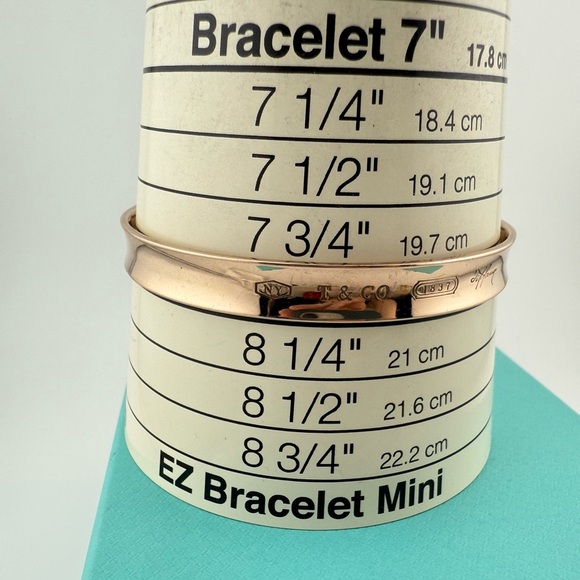 RARE Tiffany & Co. 1837 Rubedo Metal Bangle Bracelet: Hallmarked, Box & Pouch - Picture 8 of 9